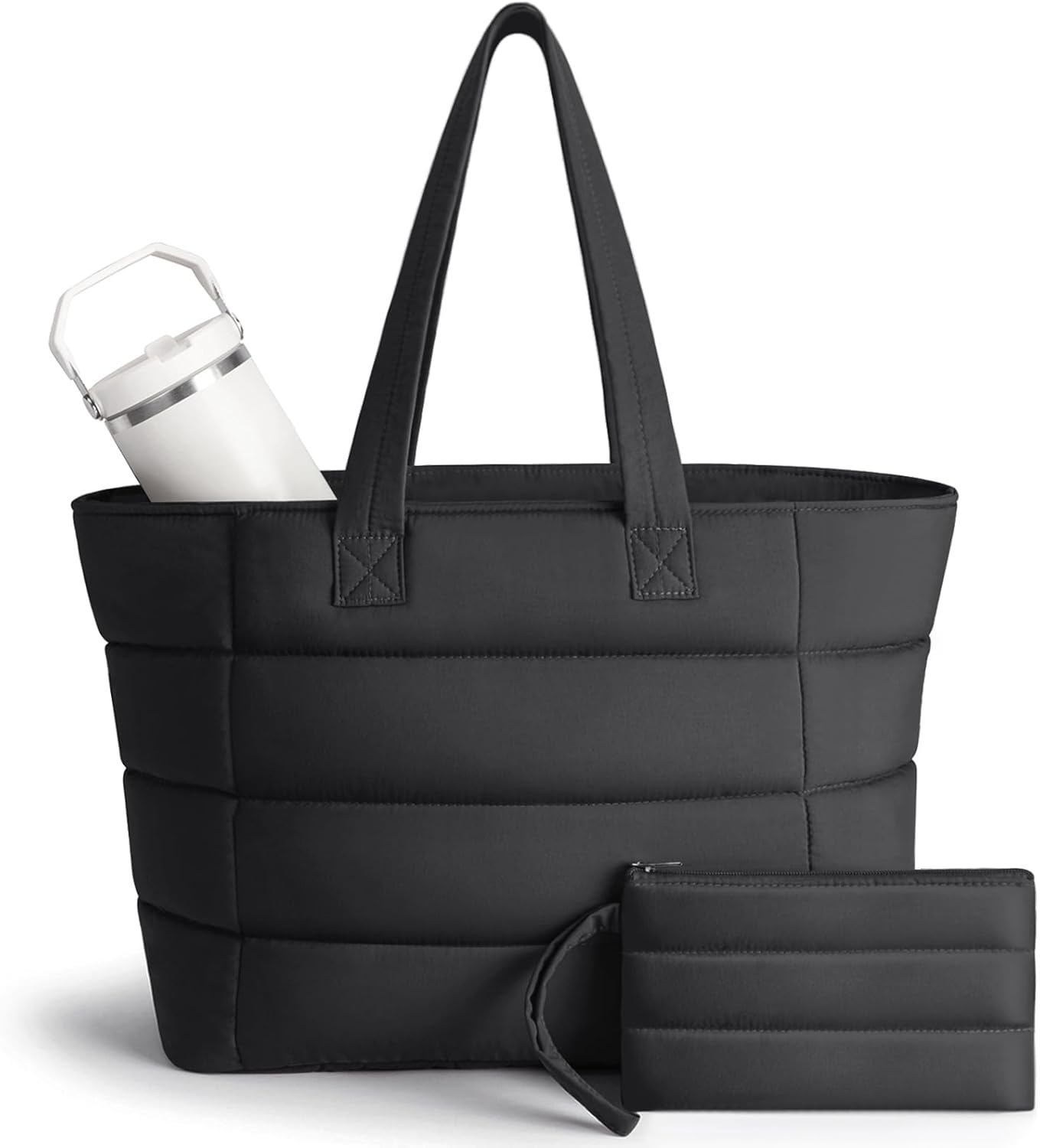 Women'S Tote Bags For Work - Легкая дутая сумка-тоут для женщин, объемная