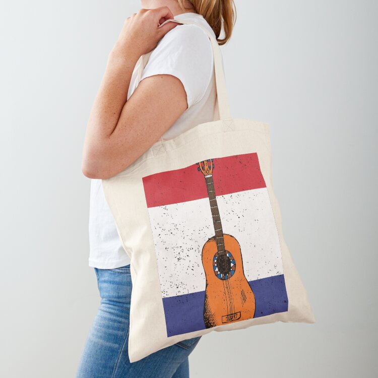 Women Bags Netherlands - Сумка-шоппер с изображением ретро-гитары в стиле