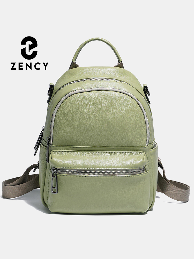Women Bags White - Рюкзак Zency женский кожаный, ранец для