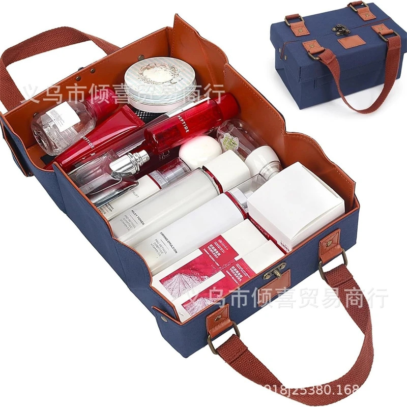 Women Vanity Bags - Кожаная магнитная сумка-органайзер для косметики, удобный