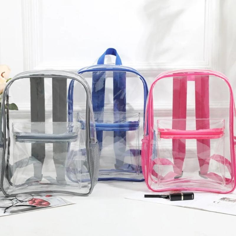 Women Bags Large - Прозрачный рюкзак из ПВХ для занятий