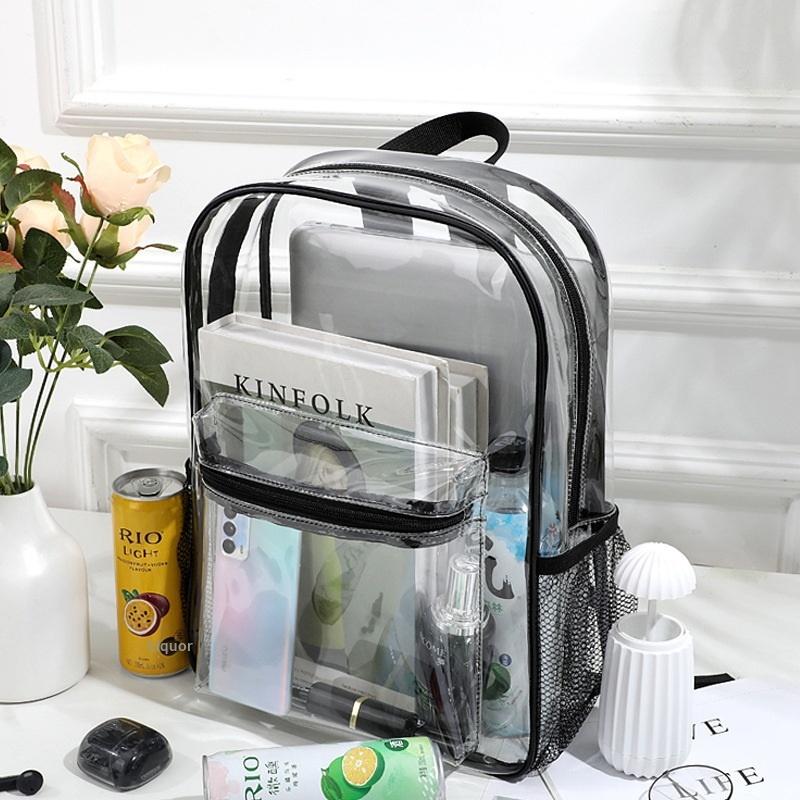 Women Bags Large - Прозрачный рюкзак из ПВХ для занятий
