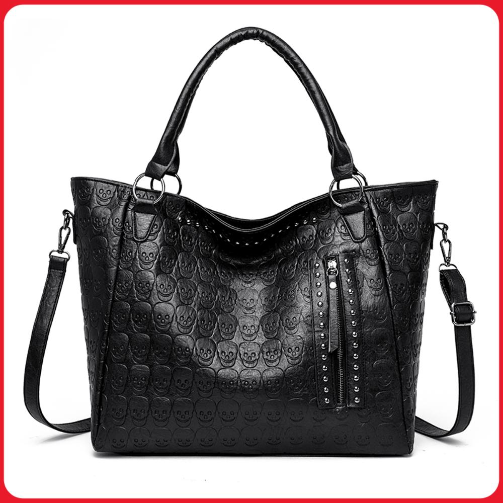 Women'S Tote Bags For Work - Сумка-кроссбоди в стиле панк с черепом,
