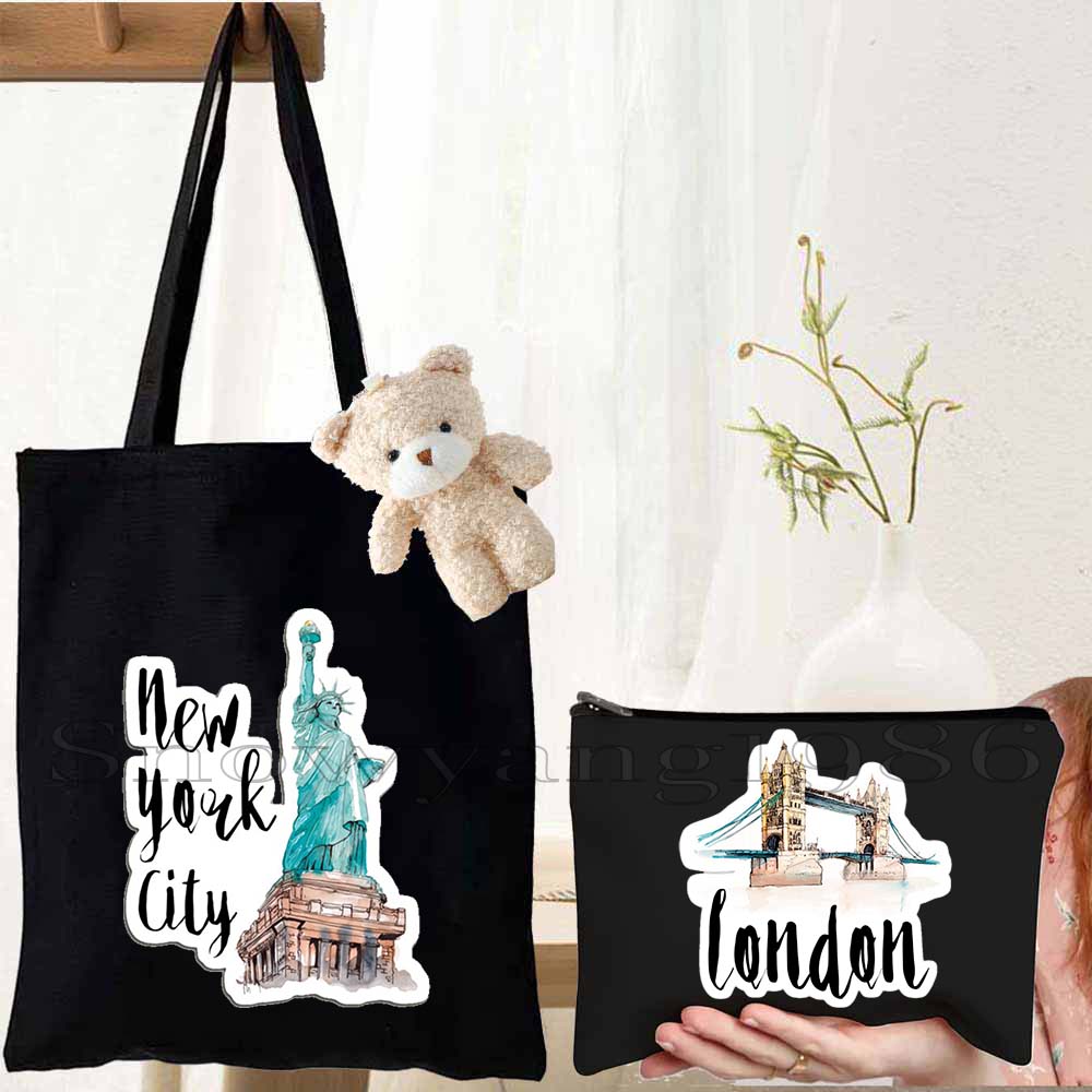Women Bags Netherlands - Набор из 3 сумок-шоперов из холщовой
