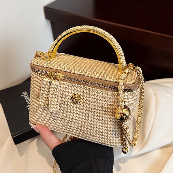 Women Bags Golden - Новая сумка-коробка 2026 года с плетеным