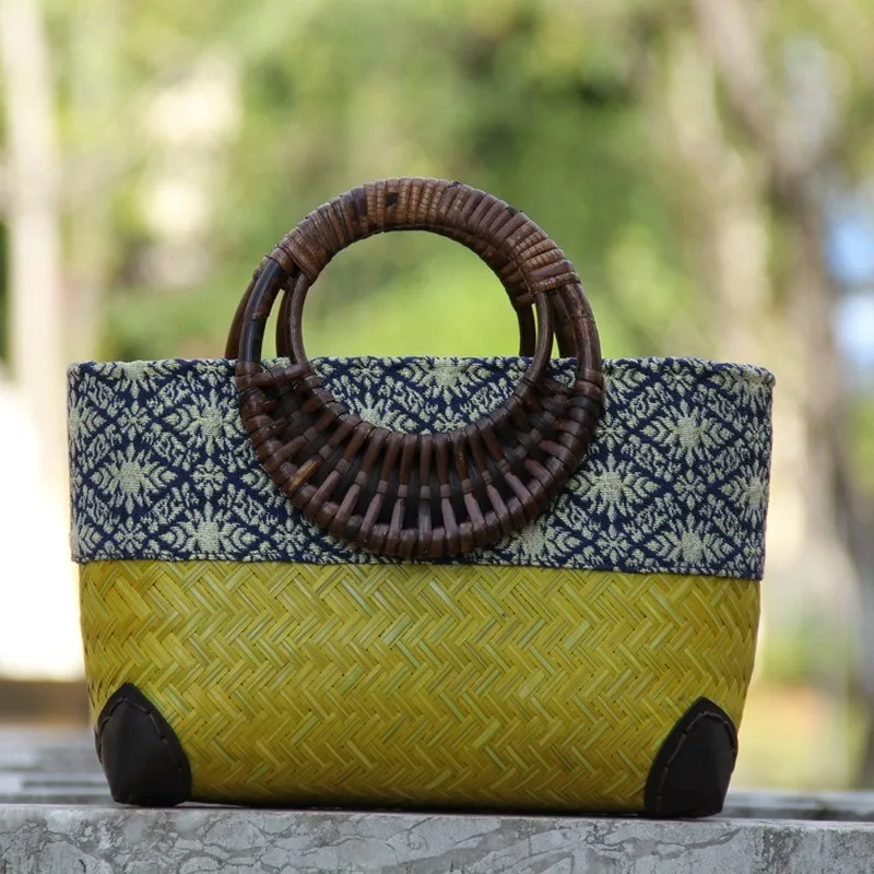 Ретро-японская плетеная сумка  – обзор и цена Women Bags Vietnam