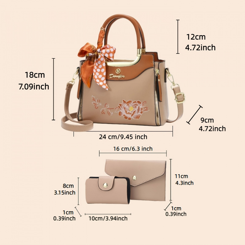Высококачественный набор из 3  – обзор и цена Women Bags Office